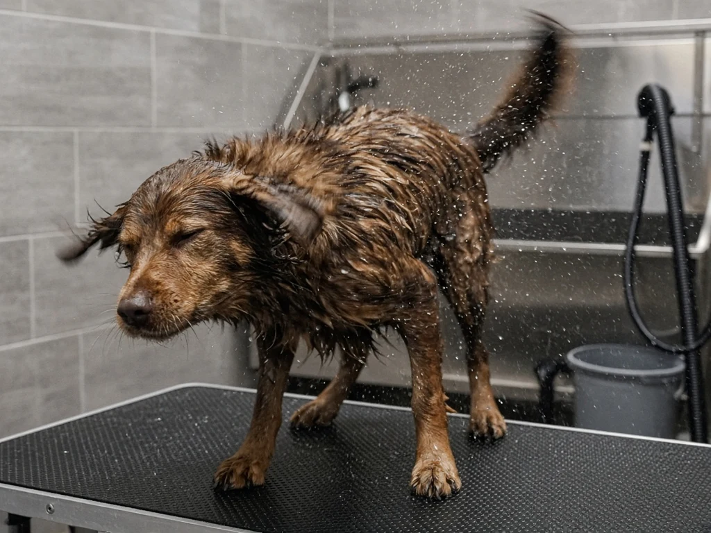 Dog in the tub
