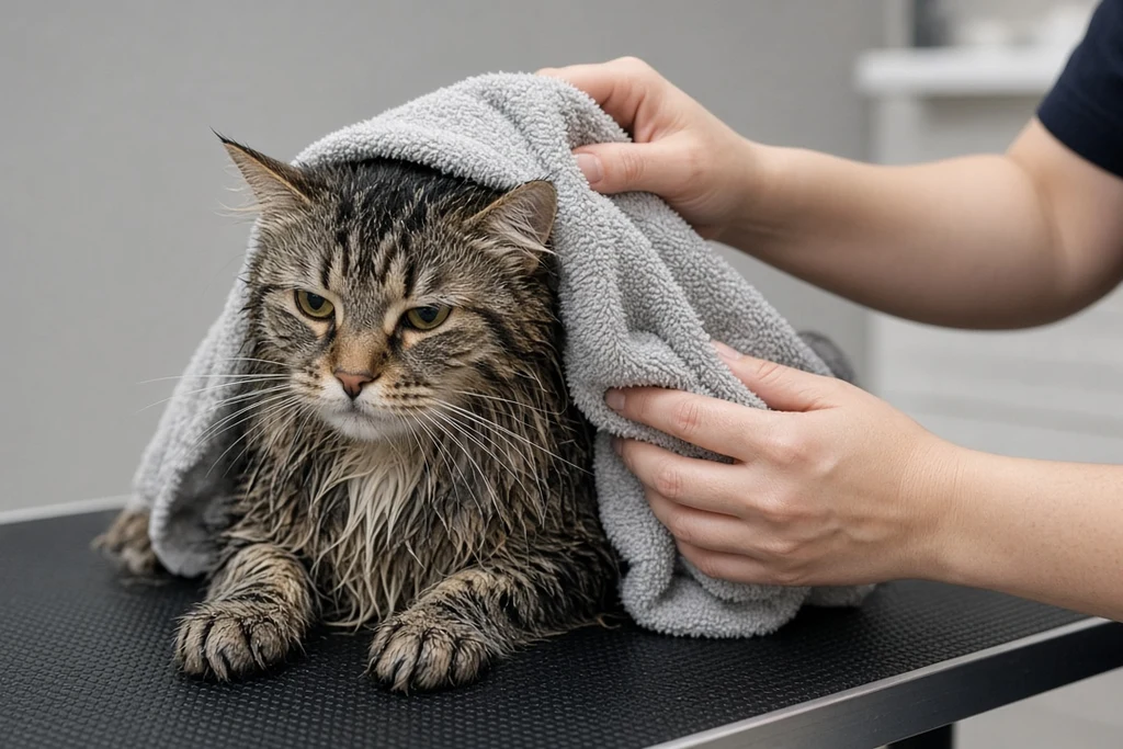 Cat grooming table